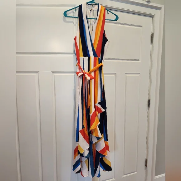 Julia jordan striped halter high low dress - Picture 6 of 9